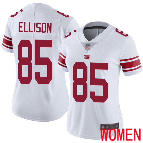 Women New York Giants #85 Rhett Ellison White Vapor Untouchable Limited Player Football NFL Jersey